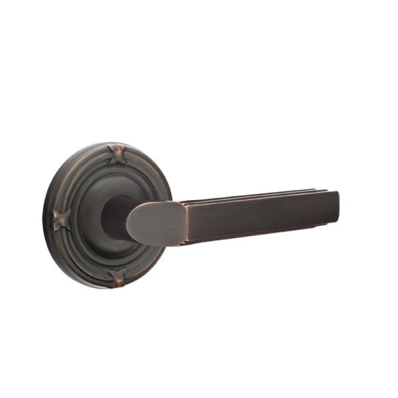Emtek Door Handle - Milano Lever Ribbon & Reed Rosette