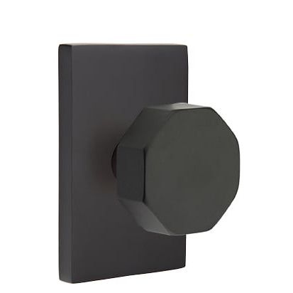 Emtek Octagon Knob with Modern Rectangular Rosette