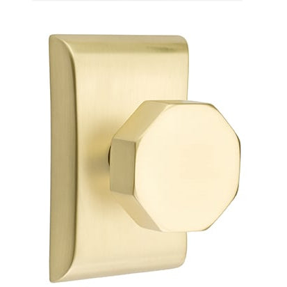 Emtek Octagon Knob with Neos Rosette