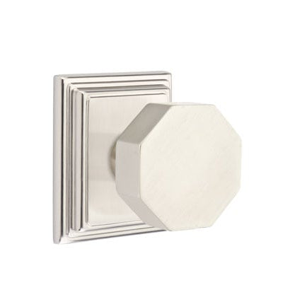 Emtek Octagon Knob with Wilshire Rosette