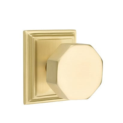 Emtek Octagon Knob with Wilshire Rosette