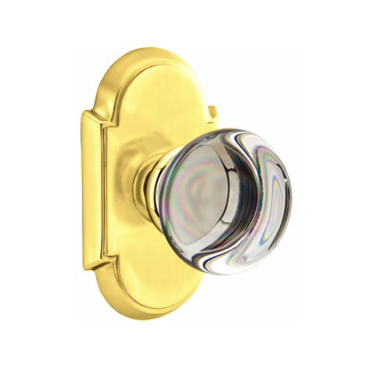 Emtek Door Handle - Providence Glass Knob, #8 Rosette