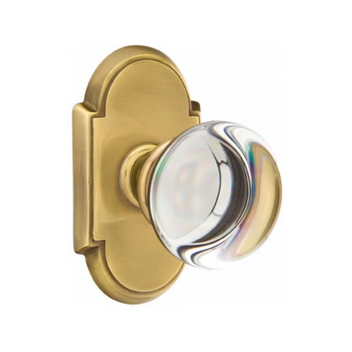 Emtek Door Handle - Providence Glass Knob, #8 Rosette