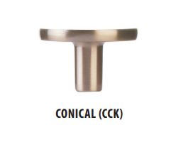 EMTEK SELECT Smooth Cabinet Knob Conical Stem
