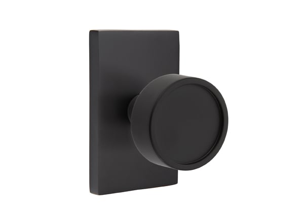 Emtek Modern Rectangular Rosette with Verve Knob