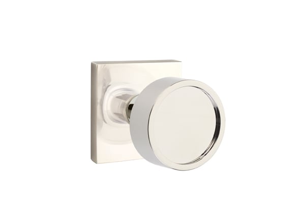 Emtek Square Rosette with Verve Knob