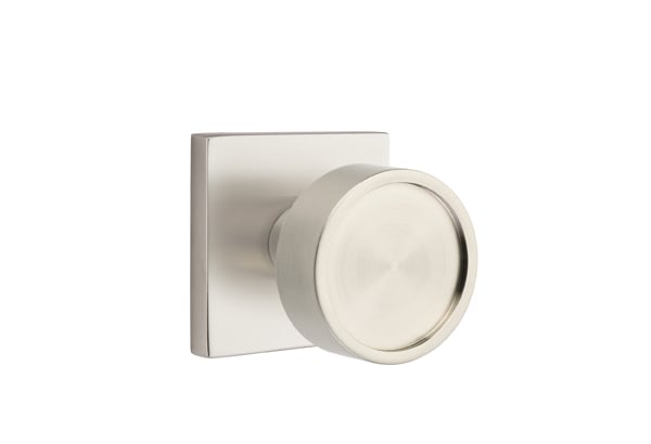 Emtek Square Rosette with Verve Knob