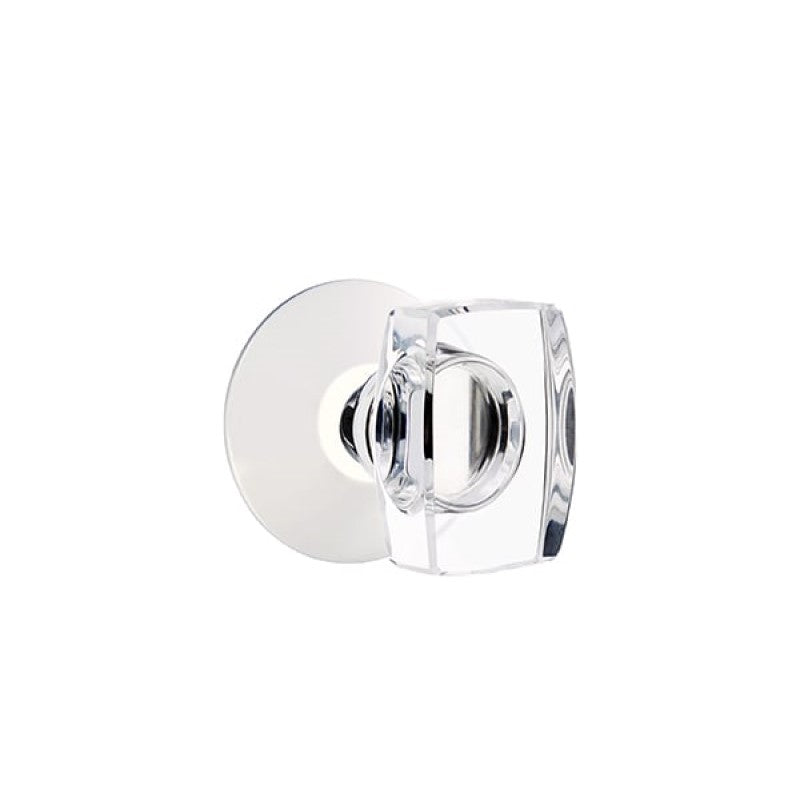 Emtek Modern Glass Knobsets - Windsor Glass Knob with Modern Rosette