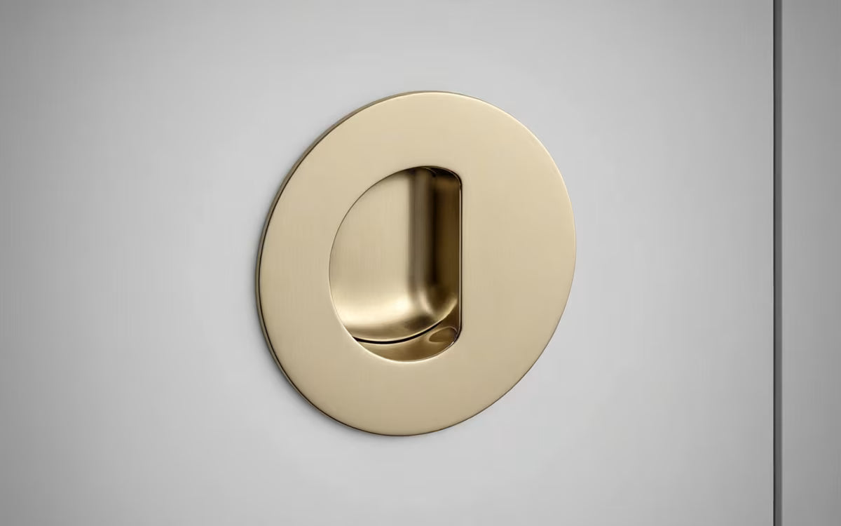 Emtek - Round with Half Moon Pocket Flush Pull
