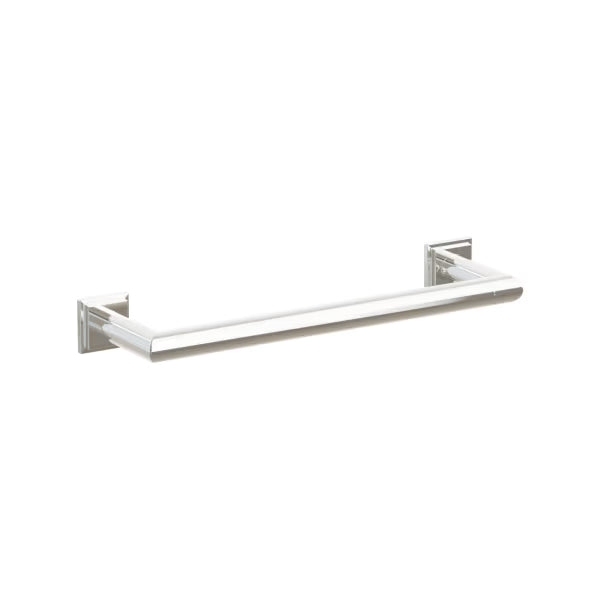 Emtek Modern Tubular Brass Towel Bar - Small Rosette