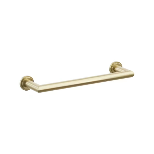 Emtek Modern Tubular Brass Towel Bar - Small Rosette