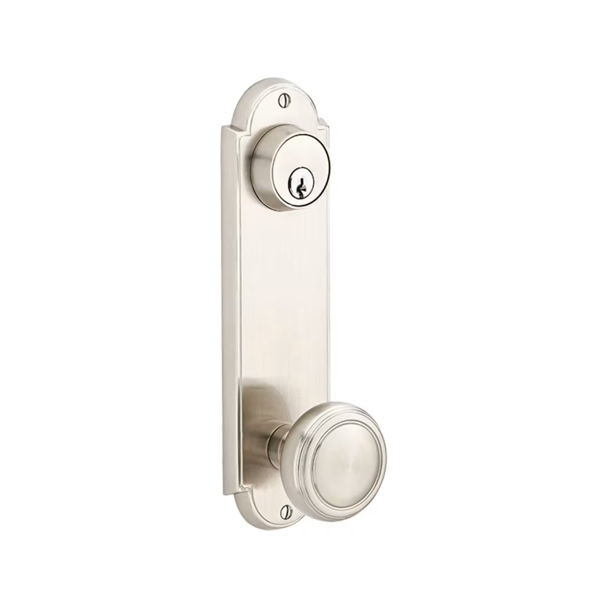 Delaware Keyed 5-1/2" C-to-C Sideplate Lock - Knobs