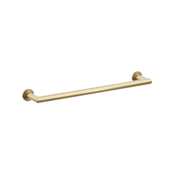Emtek Modern Tubular Brass Towel Bar - Small Rosette