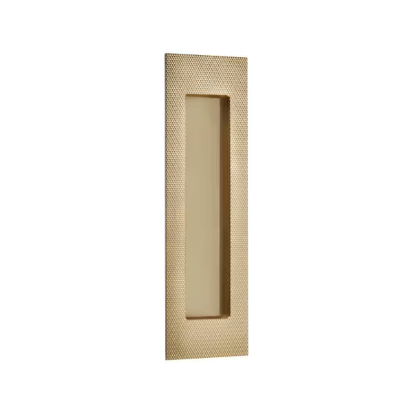 Emtek - Modern Rectangular Knurled Flush Pull with Plain Pocket