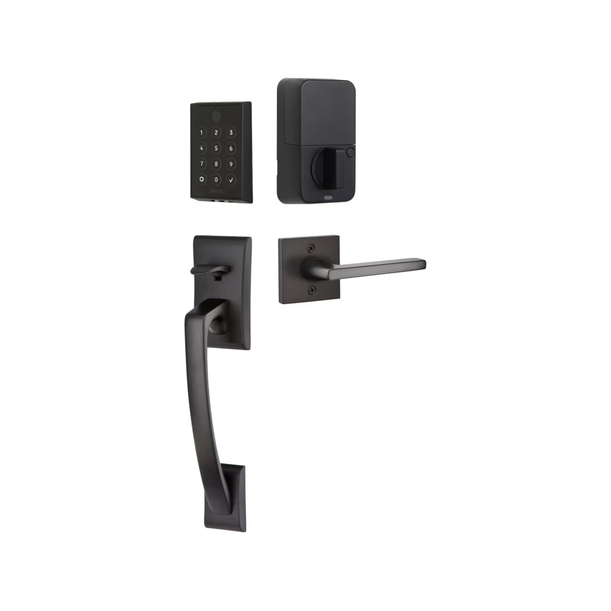 Emtek EMPowered™ 2 Touch Entry Set with Aries Grip