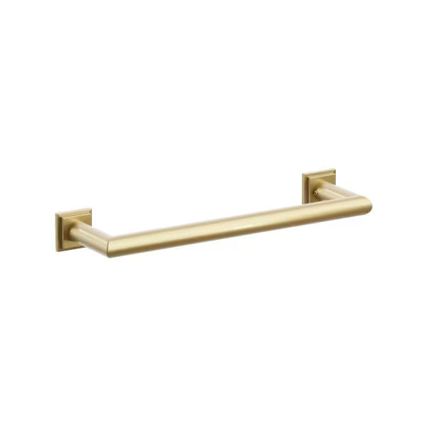 Emtek Modern Tubular Brass Towel Bar - Small Rosette