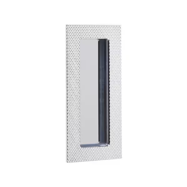 Emtek - Modern Rectangular Knurled Flush Pull with Plain Pocket