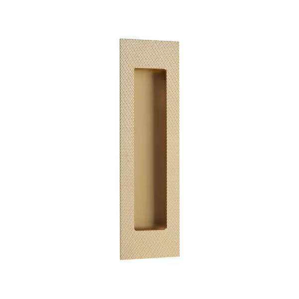 Emtek - Modern Rectangular Knurled Flush Pull with Plain Pocket