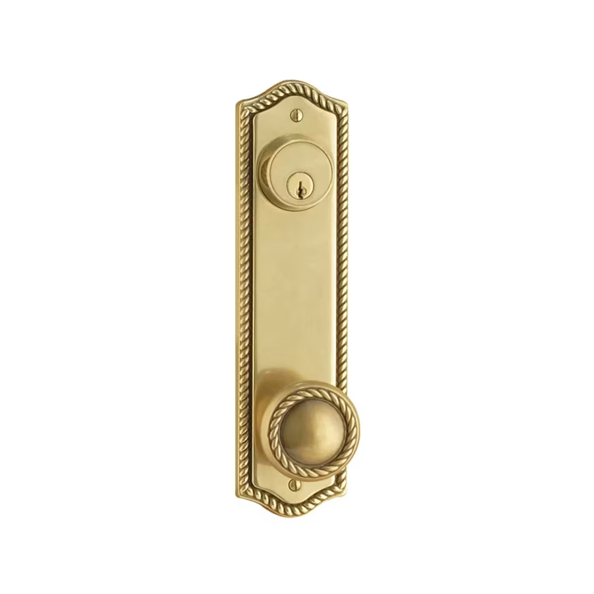 Rope Keyed 5-1/2" C-to-C Sideplate Lock - Knobs