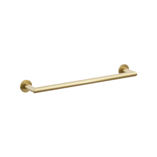 Emtek Modern Tubular Brass Towel Bar - Small Rosette