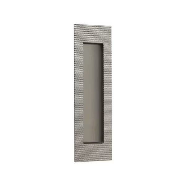 Emtek - Modern Rectangular Knurled Flush Pull with Plain Pocket