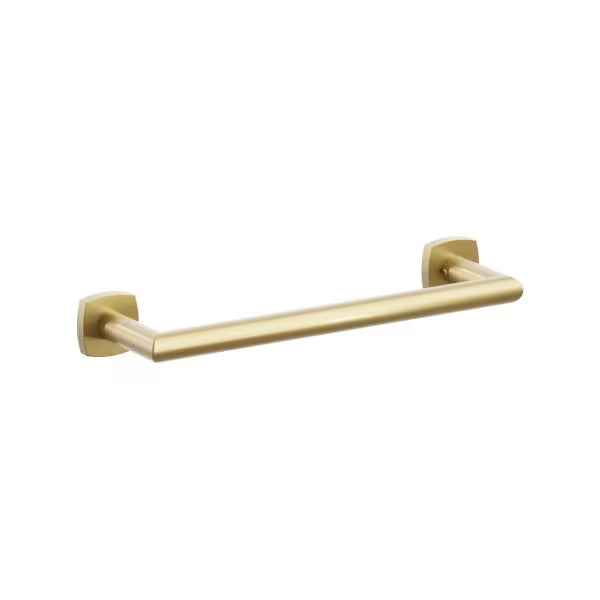 Emtek Modern Tubular Brass Towel Bar - Small Rosette