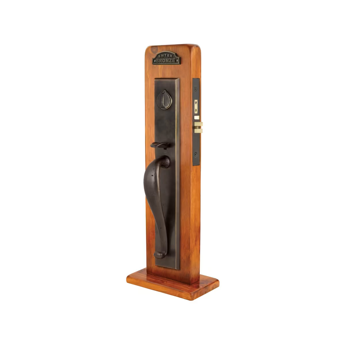 Emtek Sandcast Bronze Mortise Entrance Handleset - Cheyenne Mortise