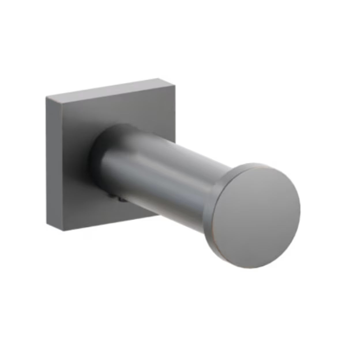 Modern Tubular Brass Single Robe Hook with Rosette