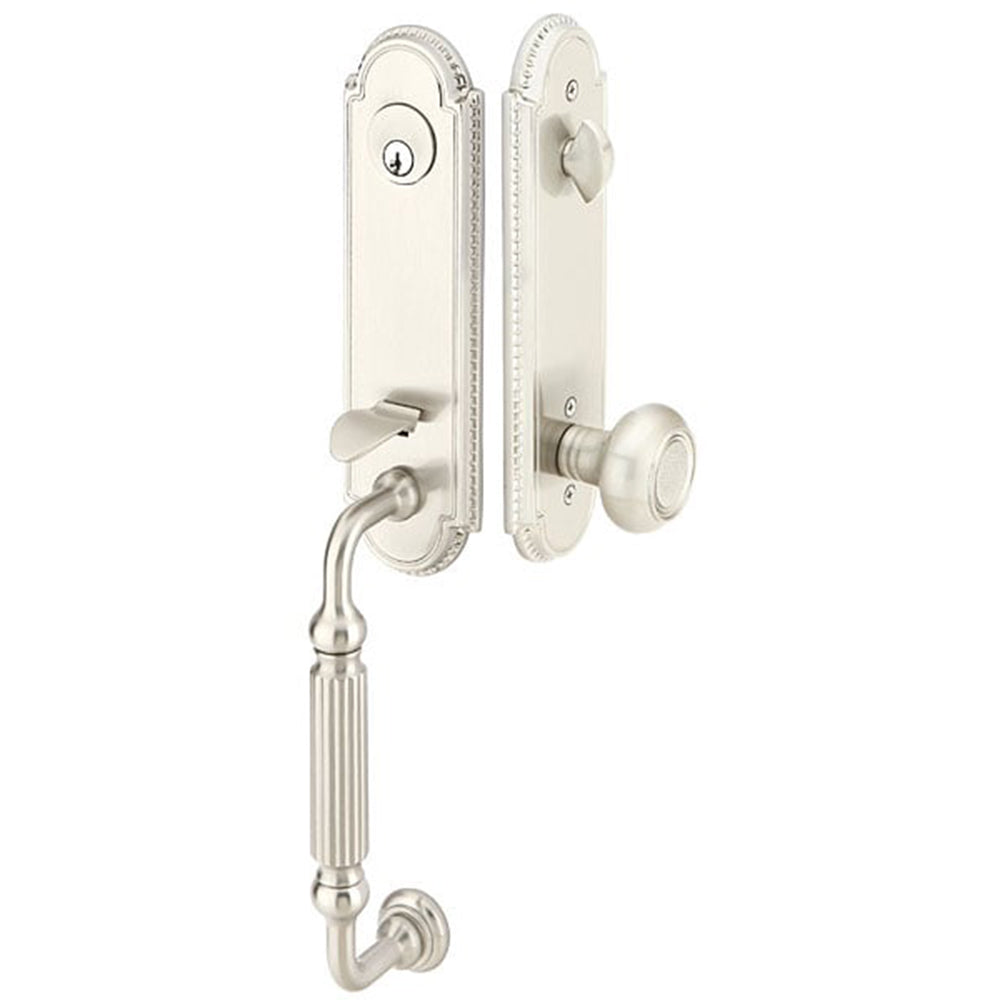 Emtek Brass Tubular Entrance Handlesets - Orleans