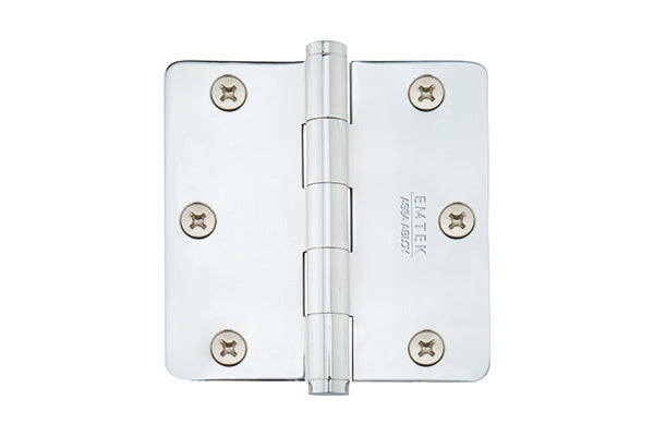 Emtek Heavy Duty Plain Bearing,1/4" Radius Corners, Solid Brass Hinges.