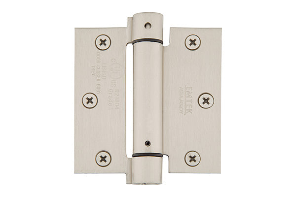 Emtek Spring Hinges, UL Listed, Square Corners, Steel Hinges