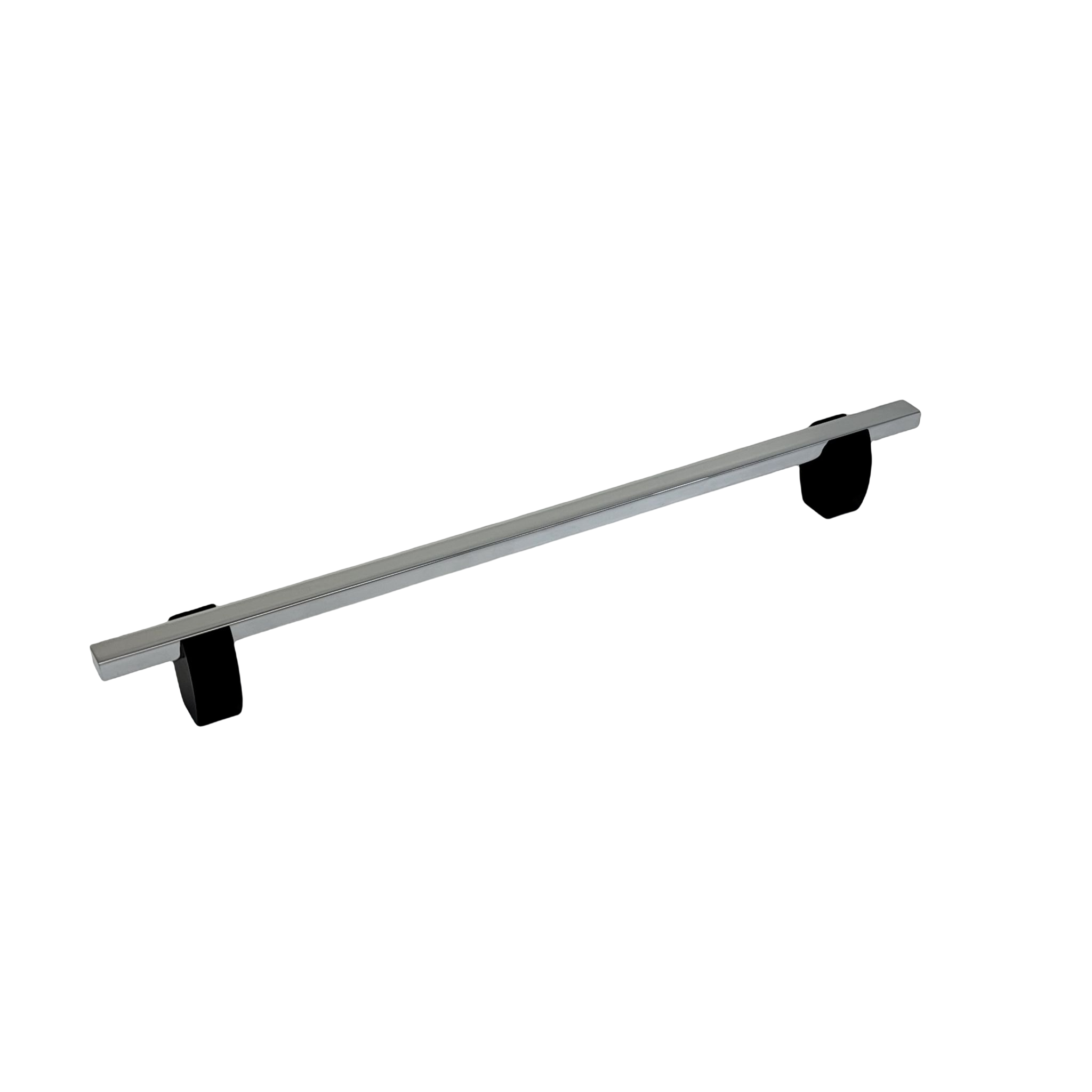 4765- Appliance pull- Matte Black stems with Chrome Bars. .