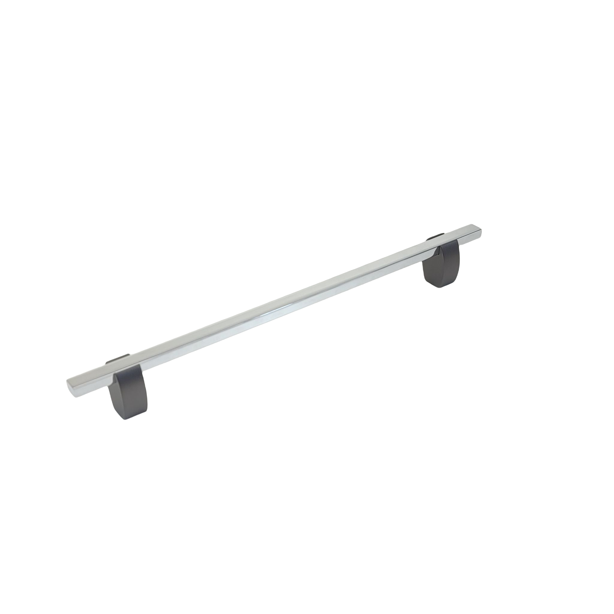 4765- Appliance pull- Titanium stems with Chrome Bars.