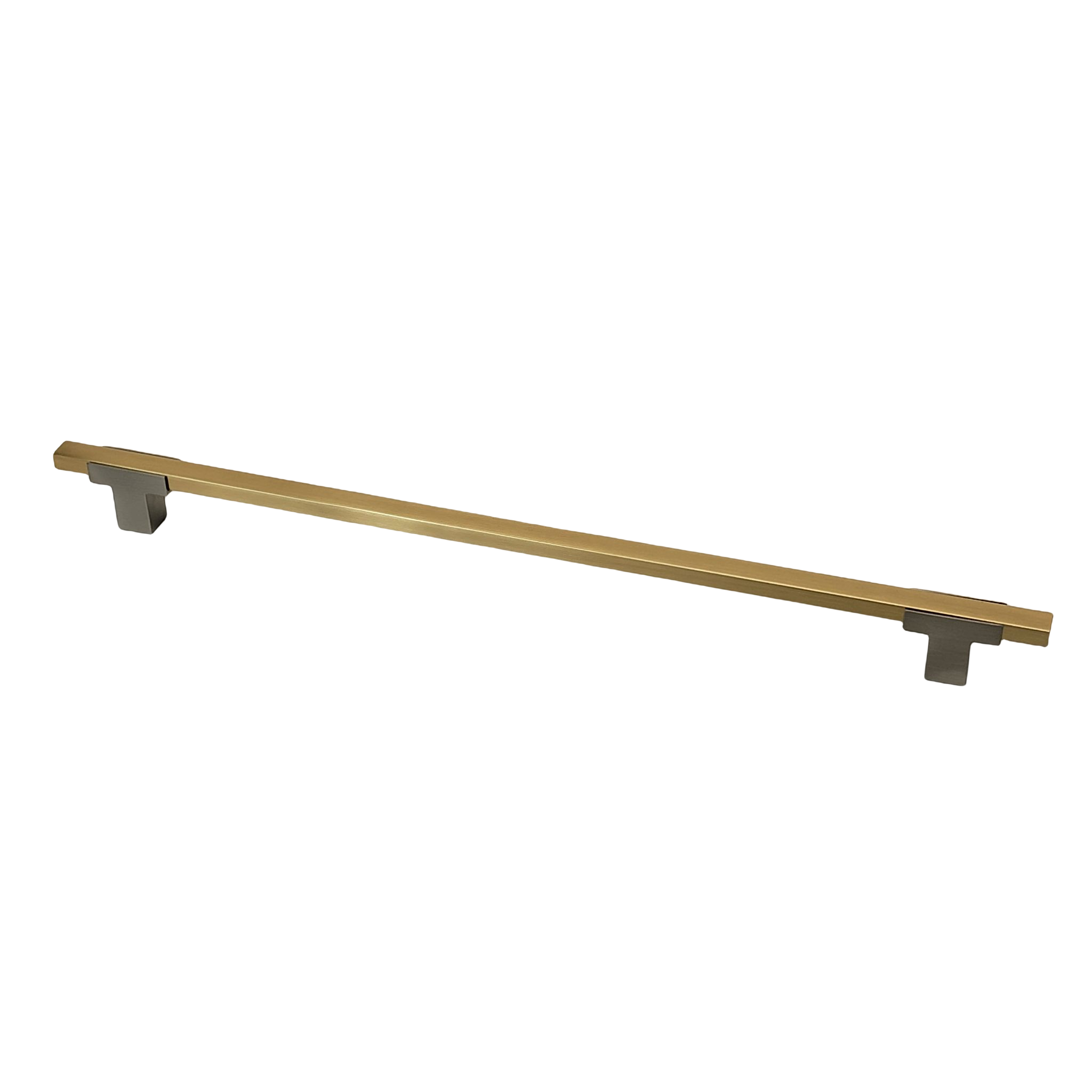 Modern Two Tone Appliance Pull - Brushed Nickel Base 4777