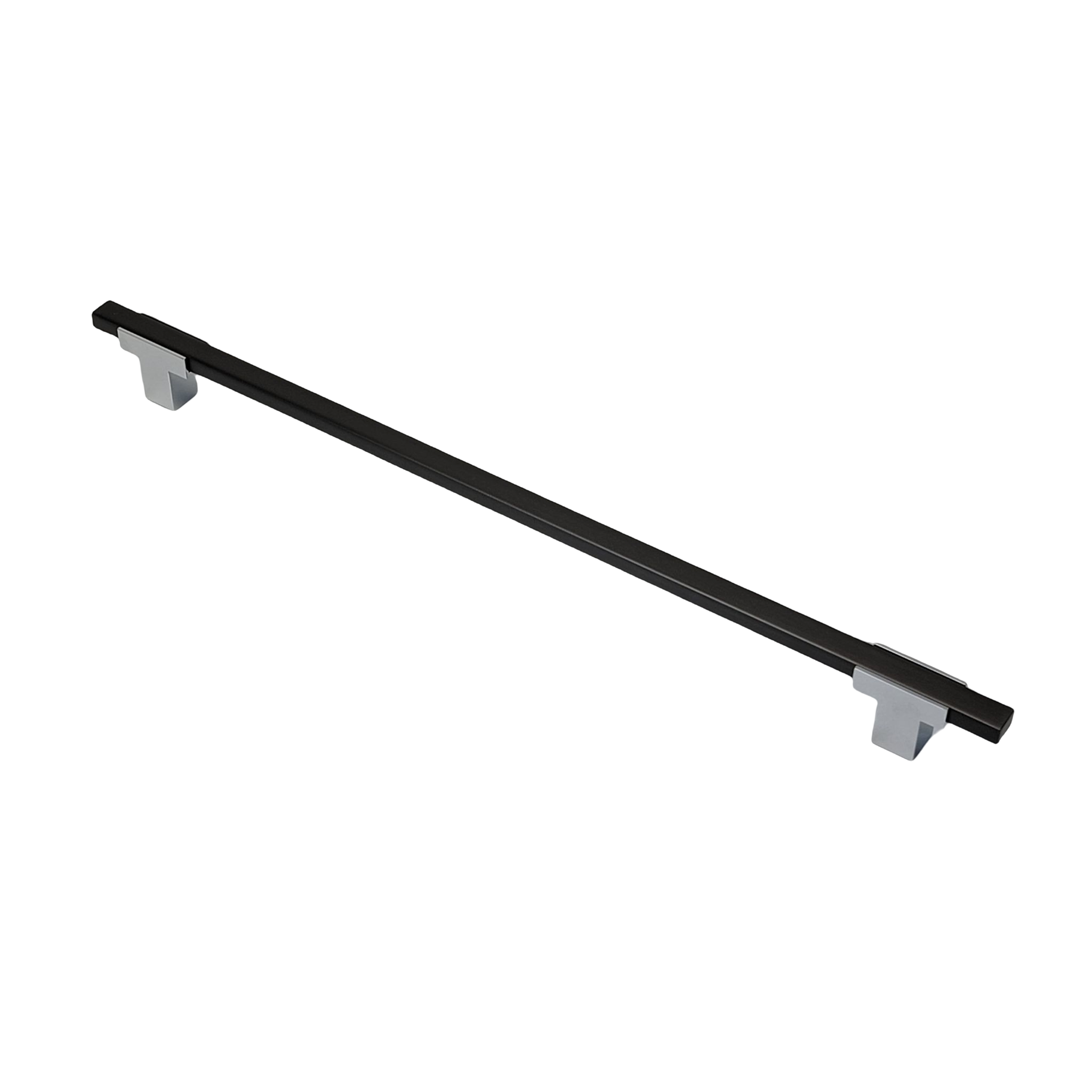 4777 - APPLIANCE PULL - Chrome Base with Matte Black Bar .