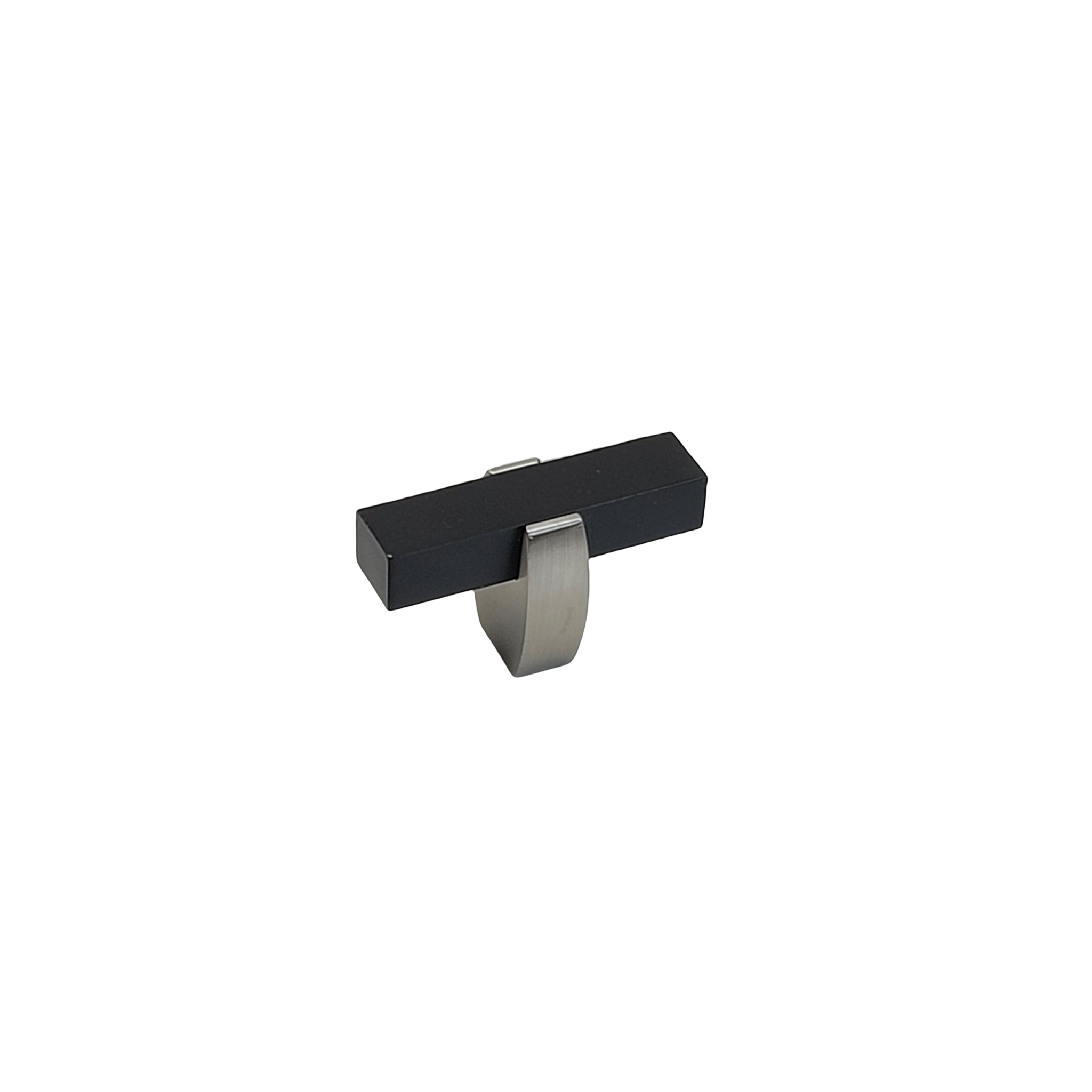 Modern Two Tone Knob - Brushed Nickel Base 65