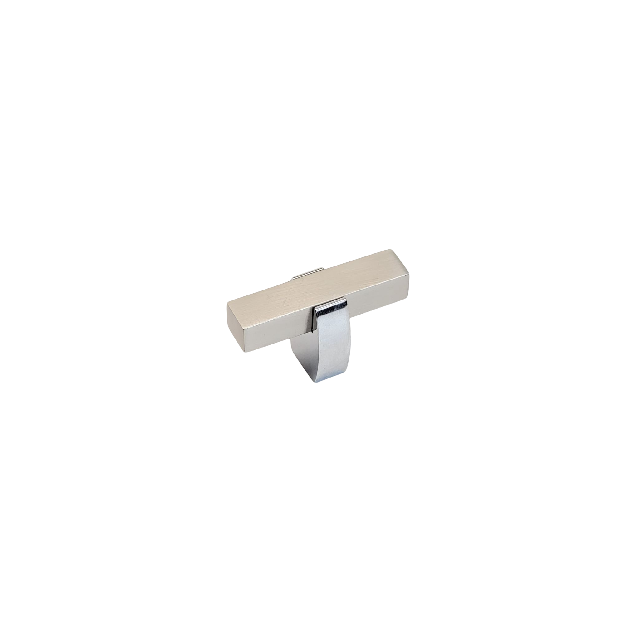 Modern Two Tone Knob - Chrome Base 65