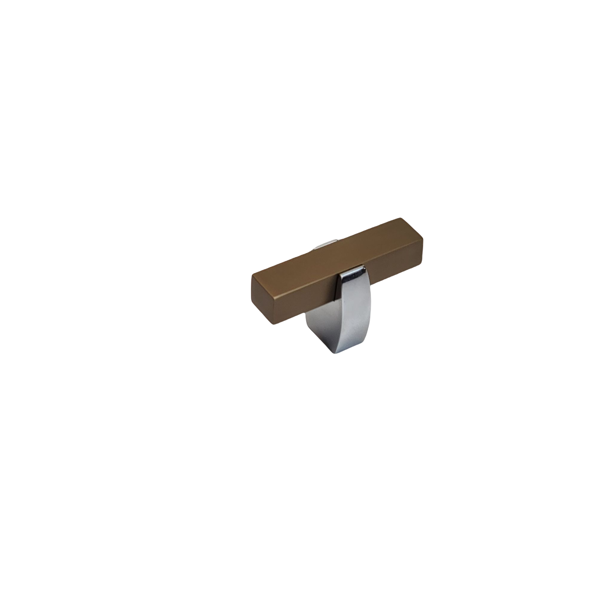 Modern Two Tone Knob - Chrome Base 65