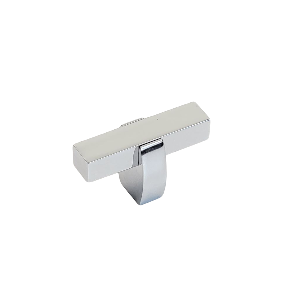 Modern Two Tone Knob - Chrome Base 65