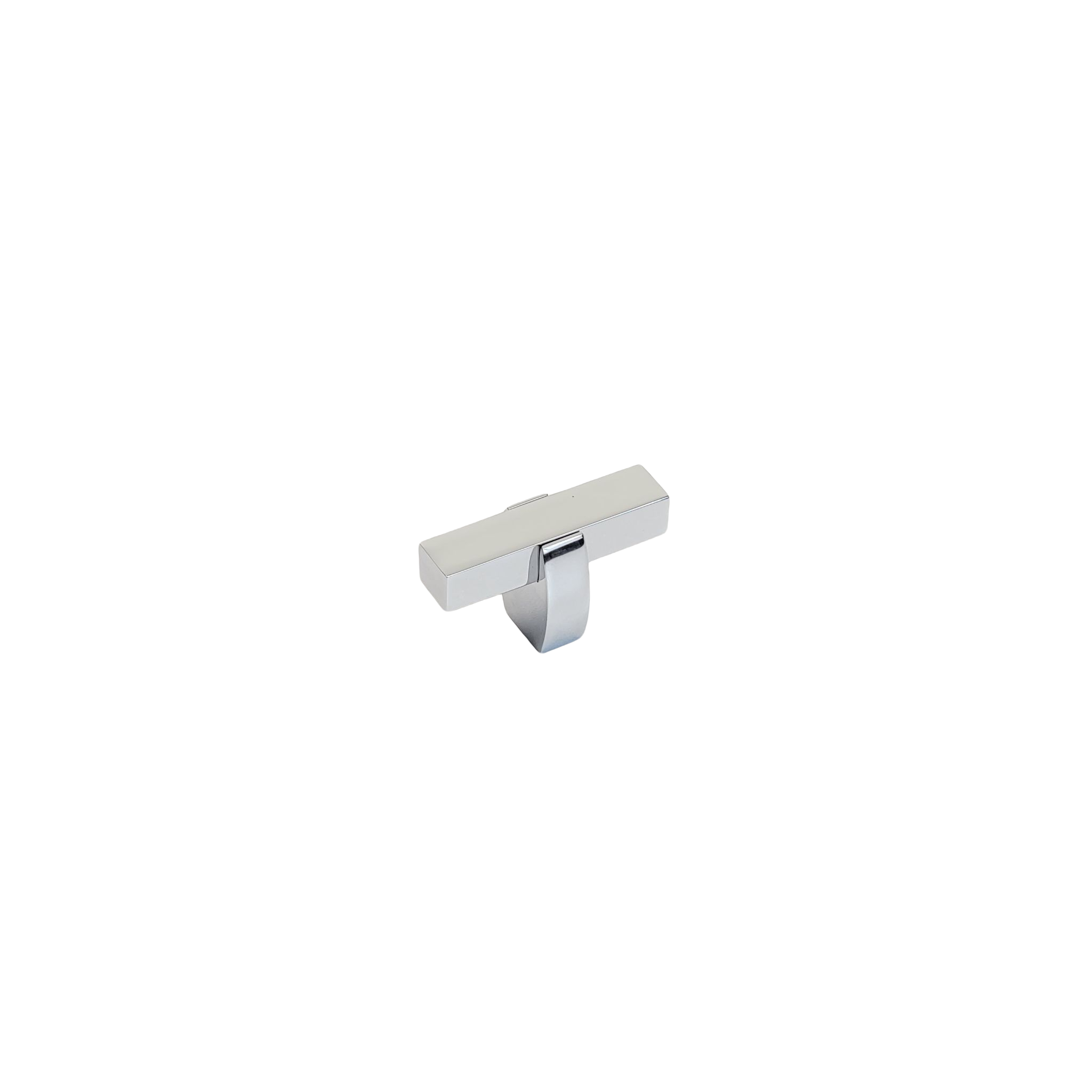Modern Two Tone Knob - Chrome Base 65