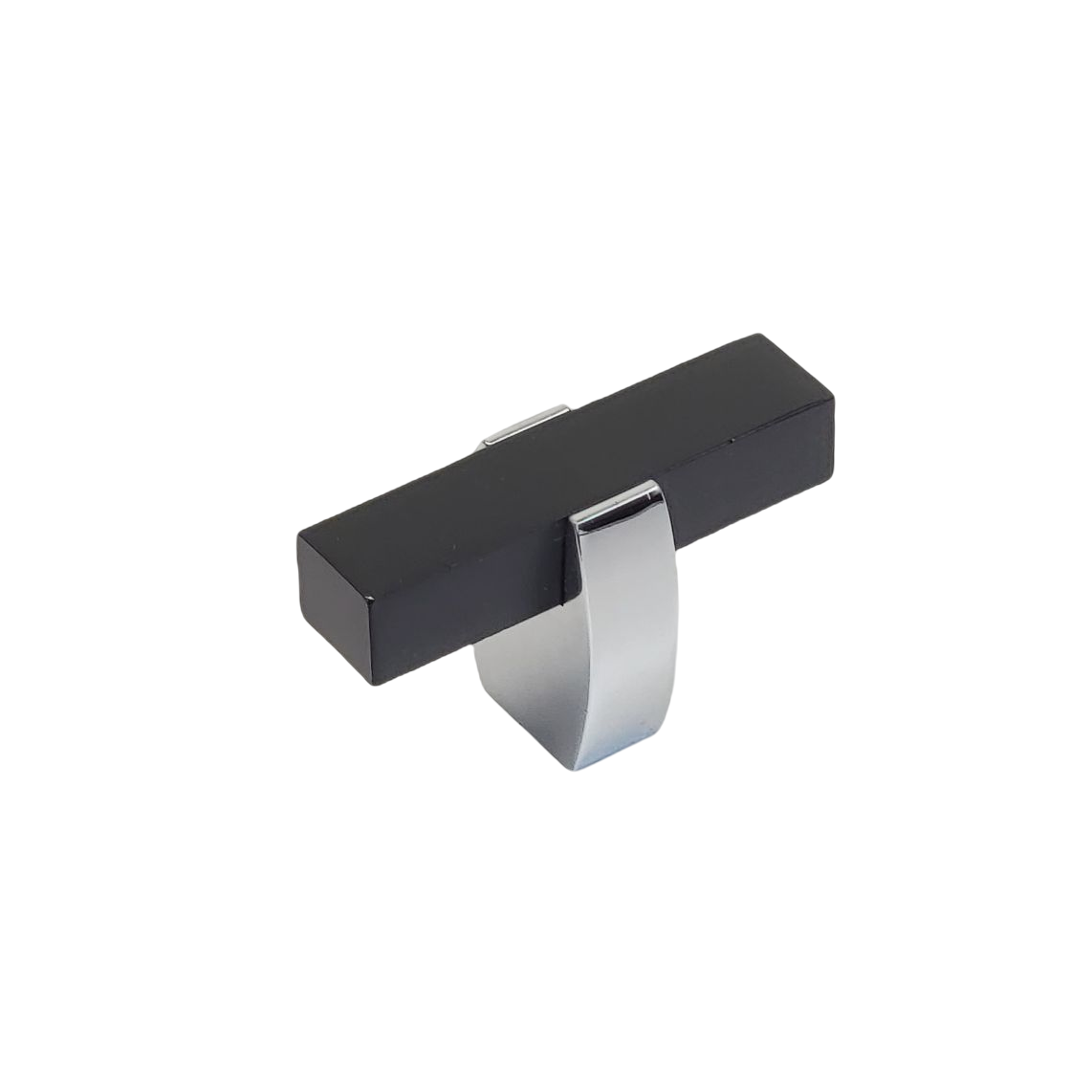 Modern Two Tone Knob - Chrome Base 65