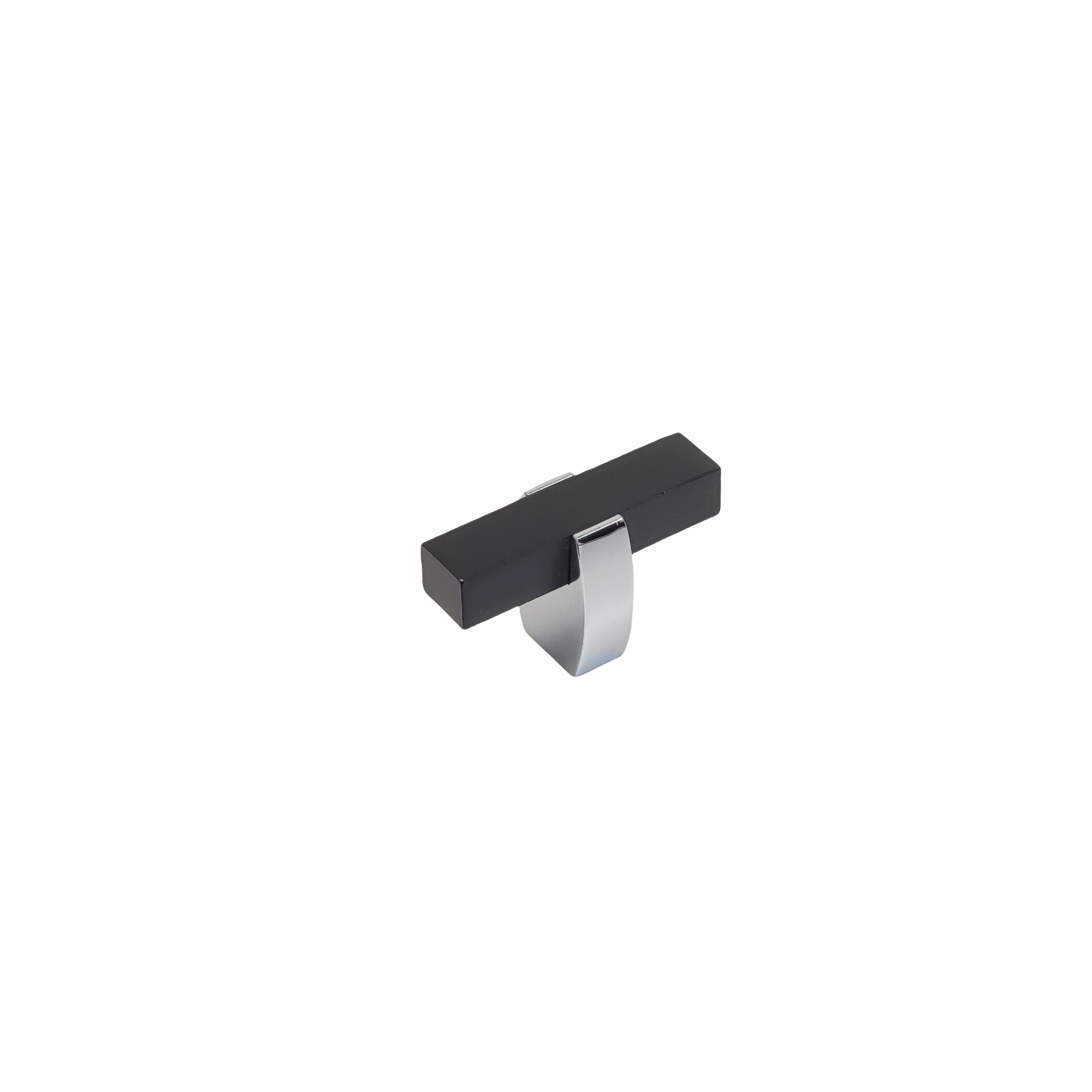 Modern Two Tone Knob - Chrome Base 65