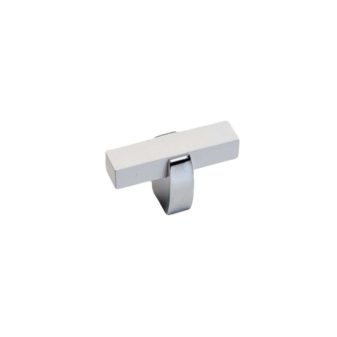 Modern Two Tone Knob - Chrome Base 65
