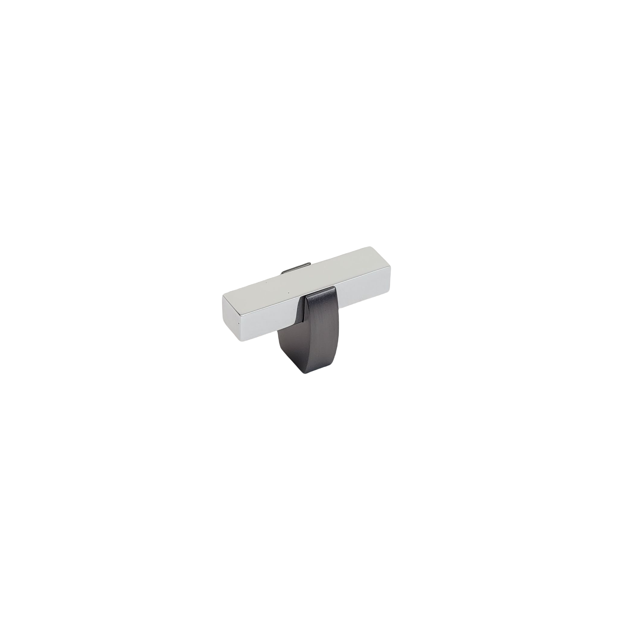 Modern Two Tone Knob - Matte Black Base 65