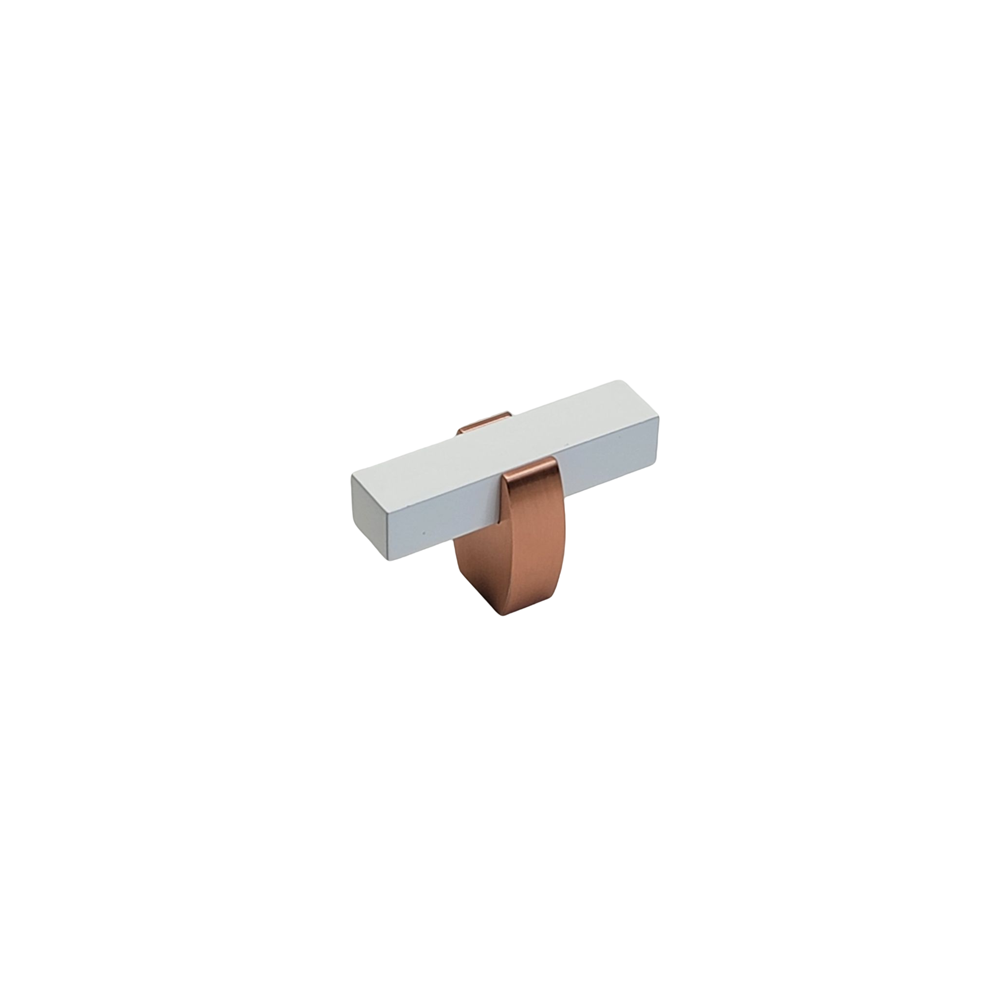 Knob 65 - Rose Gold Stem with White bar.