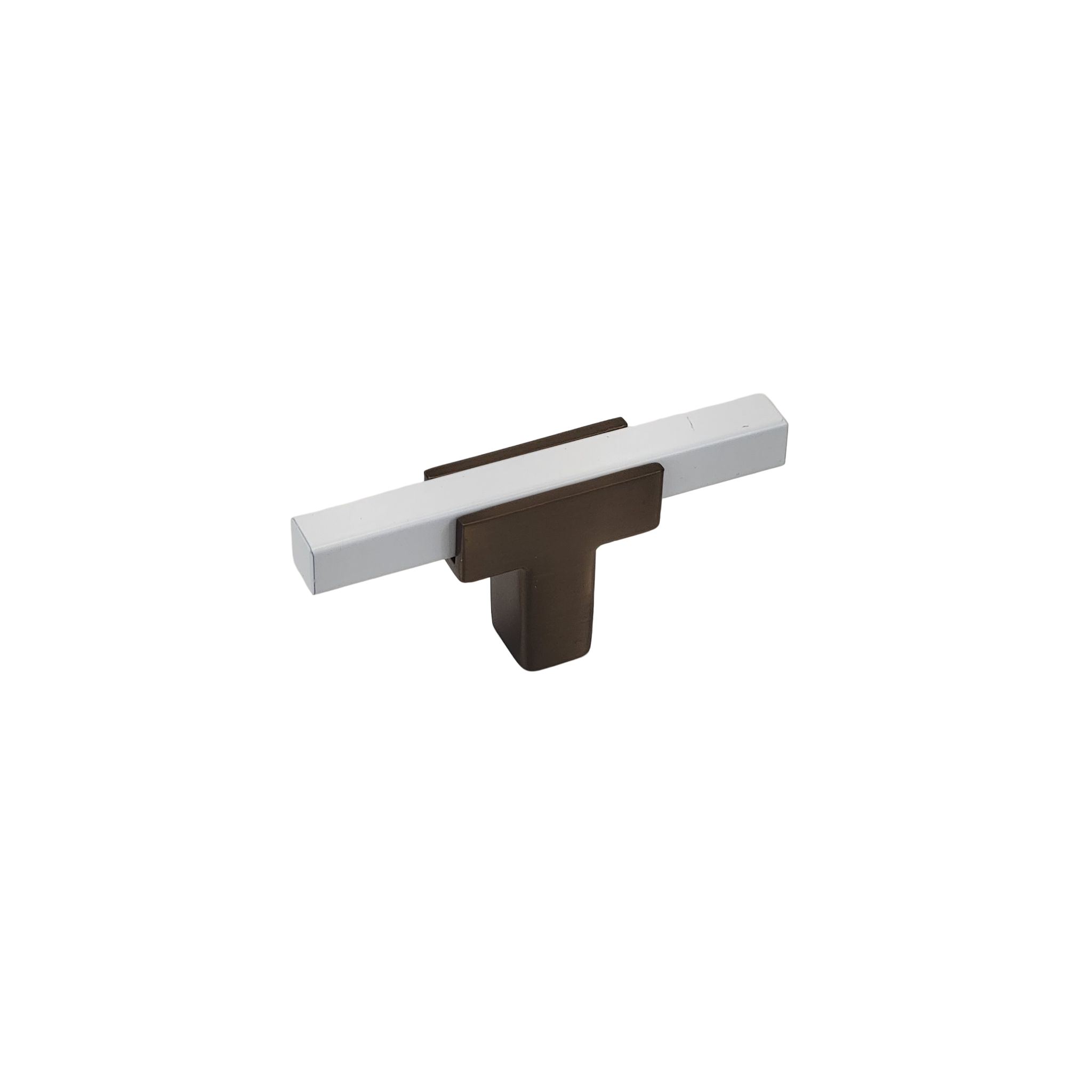 Knob 67 - Champagne Bronze stem with White bar.