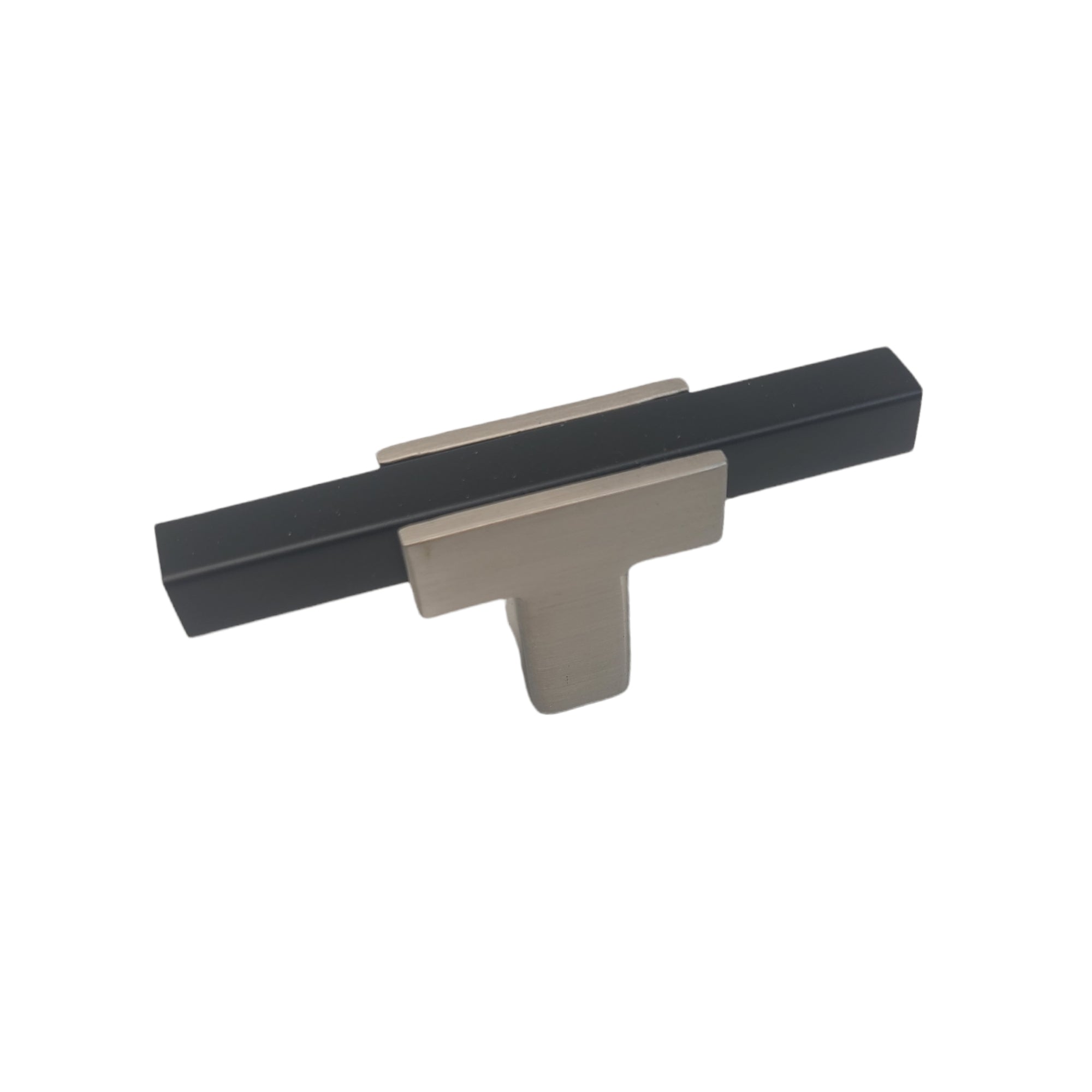 Two Tone T-Bar Knob - Brushed Nickel Base 67