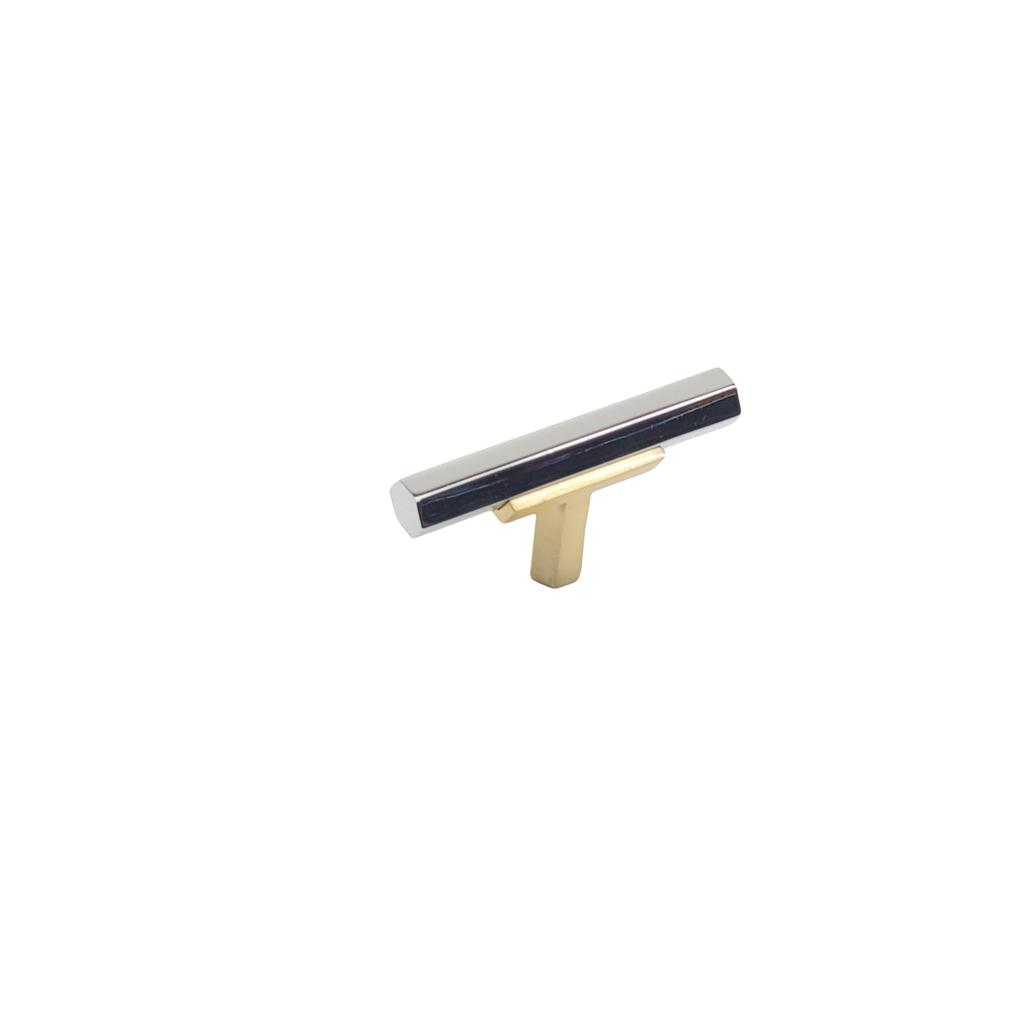 Brushed Gold stem with Chrome bar.