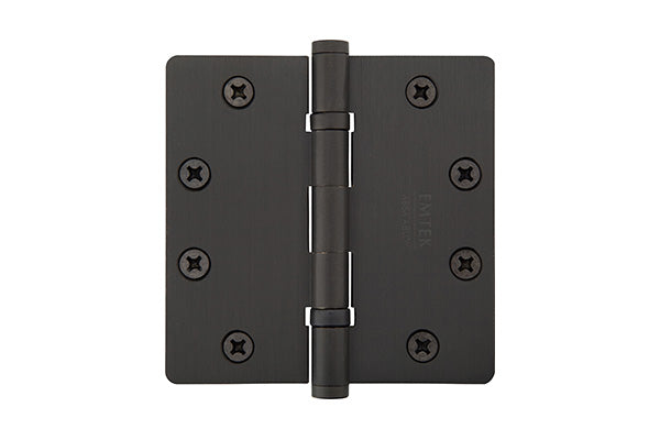 Emtek Heavy Duty Ball Bearing, 1/4" Radius Corners, Solid Brass Hinges