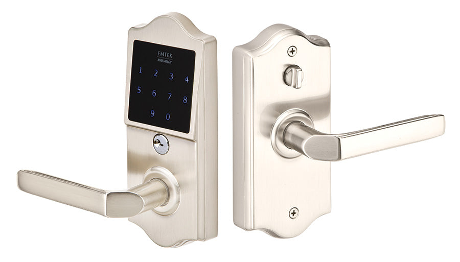 EMTouch™ Classic Style Electronic Leverset with Milano Lever in Satin Nickel Finish
